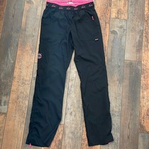 Koi Lite XS scrub pants black with pink trim